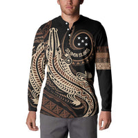 Personalized Solomon Islands Crocodile Button Sweatshirt Hapi Isles - Independence Anniversary