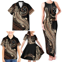 Personalized Solomon Islands Crocodile Family Matching Tank Maxi Dress and Hawaiian Shirt Hapi Isles - Independence Anniversary