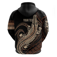 Personalized Solomon Islands Crocodile Hoodie Hapi Isles - Independence Anniversary