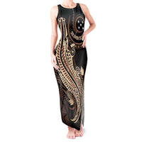 Personalized Solomon Islands Crocodile Tank Maxi Dress Hapi Isles - Independence Anniversary