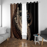 Personalized Solomon Islands Crocodile Window Curtain Hapi Isles - Independence Anniversary
