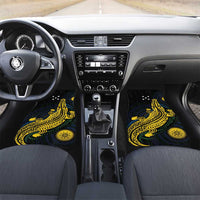 Personalized Solomon Islands Independence Anniversary Car Mats Crocodile Mix Tapa