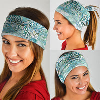 Aotearoa Maori Koru Curves Neck Gaiter Mossy Paua Shell