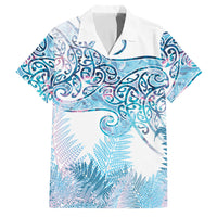 Aotearoa Maori Koru Curves Family Matching Off Shoulder Maxi Dress and Hawaiian Shirt Aqua Paua Shell