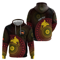 Papua New Guinea Independence Personalized Hoodie Tapa Circle