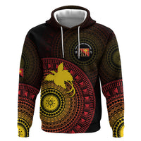 Papua New Guinea Independence Personalized Zip Hoodie Tapa Circle