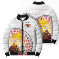 Hapi De Bilong Indipendens Papua New Guinea Bomber Puffer Jacket PNG Lime Pot