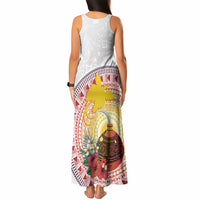 Hapi De Bilong Indipendens Papua New Guinea Tank Maxi Dress PNG Lime Pot LT7 - Polynesian Pride