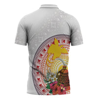 Hapi De Bilong Indipendens Papua New Guinea Zipper Polo Shirt PNG Lime Pot LT7 - Polynesian Pride