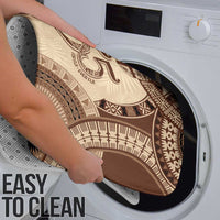 Bula Fiji Day 55th Anniversary Masi Tapa Bathroom Set Emerald Jubilee - Beige - Polynesian Pride