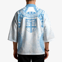 Bula Fiji Day 55th Anniversary Masi Tapa Kimono Emerald Jubilee - Turquoise - Polynesian Pride