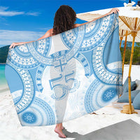 Bula Fiji Day 55th Anniversary Masi Tapa Sarong Emerald Jubilee - Turquoise - Polynesian Pride