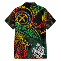 Vanuatu Indipendens Dei Family Matching Tank Maxi Dress and Hawaiian Shirt Mix Traditional Sand Drawing