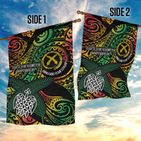 Vanuatu Indipendens Dei Garden Flag Mix Traditional Sand Drawing