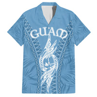 Personalised Guam Hawaiian Shirt Chamoro Latte Stone Mix Tropical - Blue LT7 Blue - Polynesian Pride