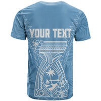 Custom Guam T Shirt Chamoro Latte Stone Mix Tropical Blue LT7 - Polynesian Pride