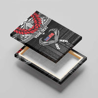 Personalized Talofa Samoa Canvas Wall Art Ulafala With Toa Nifo'oti - Black