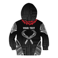 Personalized Talofa Samoa Kid Hoodie Ulafala With Toa Nifo'oti - Black