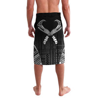 Personalized Talofa Samoa Lavalava Ulafala With Toa Nifo'oti - Black