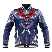 Personalized Talofa Samoa Baseball Jacket Ulafala With Toa Nifo'oti - Blue