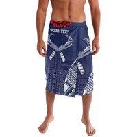 Personalized Talofa Samoa Lavalava Ulafala With Toa Nifo'oti - Blue