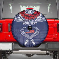 Personalized Talofa Samoa Spare Tire Cover Ulafala With Toa Nifo'oti - Blue