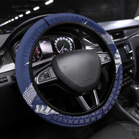 Talofa Samoa Steering Wheel Cover Ulafala With Toa Nifo'oti - Blue
