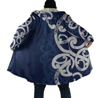 New Zealand Maori Mo Bros Cloak Blue Ribbon With Koru Kowhaiwhai - Polynesian Pride