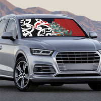 New Zealand Silver Fern Christmas Tree Auto Sun Shade Meri Kirihimete - Polynesian Pride