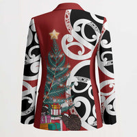 New Zealand Silver Fern Christmas Tree Blazer Meri Kirihimete - Polynesian Pride