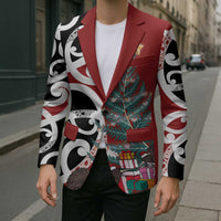 New Zealand Silver Fern Christmas Tree Blazer Meri Kirihimete - Polynesian Pride