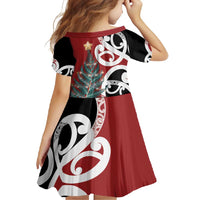 New Zealand Silver Fern Christmas Tree Family Matching Summer Maxi Dress and Hawaiian Shirt Meri Kirihimete LT7 - Polynesian Pride