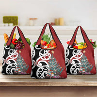 New Zealand Silver Fern Christmas Tree Grocery Bag Meri Kirihimete - Polynesian Pride