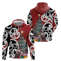 New Zealand Silver Fern Christmas Tree Hoodie Meri Kirihimete - Polynesian Pride