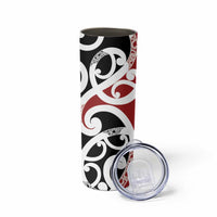 New Zealand Silver Fern Christmas Tree Skinny Tumbler Meri Kirihimete - Polynesian Pride