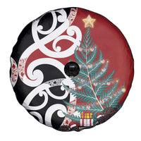 New Zealand Silver Fern Christmas Tree Spare Tire Cover Meri Kirihimete - Polynesian Pride