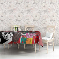 New Zealand Silver Fern Christmas Tree Tablecloth Meri Kirihimete - Polynesian Pride