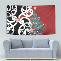 New Zealand Silver Fern Christmas Tree Tapestry Meri Kirihimete - Polynesian Pride