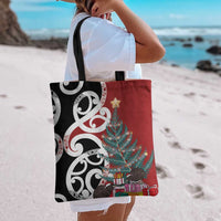 New Zealand Silver Fern Christmas Tree Tote Bag Meri Kirihimete - Polynesian Pride