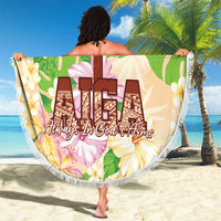 Samoa AIGA Floral Theme Beach Blanket Always In God's Arms