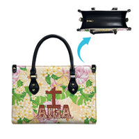 Samoa AIGA Floral Theme Leather Bag Always In God's Arms