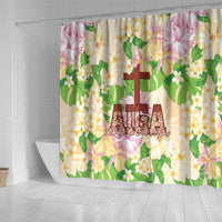 Samoa AIGA Floral Theme Shower Curtain Always In God's Arms