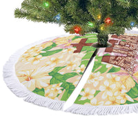 Samoa AIGA Floral Theme Tree Skirt Always In God's Arms