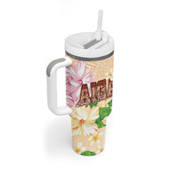 Samoa AIGA Floral Theme Tumbler With Handle Always In God's Arms