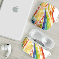 Pasifika Samoa Siapo Malu Tattoo Inspired AirPods Case Fa'afafine Rainbow Theme