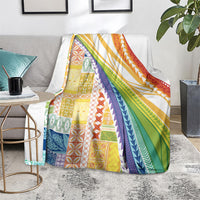 Pasifika Samoa Siapo Malu Tattoo Inspired Blanket Fa'afafine Rainbow Theme
