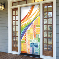 Pasifika Samoa Siapo Malu Tattoo Inspired Door Cover Fa'afafine Rainbow Theme