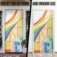 Pasifika Samoa Siapo Malu Tattoo Inspired Door Cover Fa'afafine Rainbow Theme
