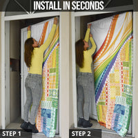 Pasifika Samoa Siapo Malu Tattoo Inspired Door Cover Fa'afafine Rainbow Theme