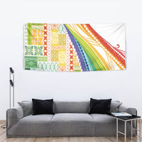 Pasifika Samoa Siapo Malu Tattoo Inspired Tapestry Fa'afafine Rainbow Theme